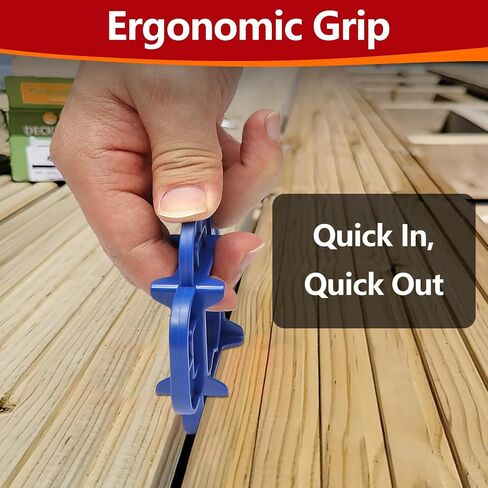 6 Packs 4-in-1 Multi-Size Deck Spacers Tool (5/32", 3/16", 1/4", 5/16") for Composite, PVC, Hardwood & Pressure Treated Decking Board - Red & Blue Options, Easy-to-Use Deck Board Spacers Gap Tool in Saudi Arabia