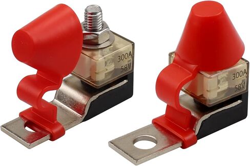 300A 58V 5/16"(M8) Single Stud Terminal Mount Fuse Block,300A Marine Rated Battery Fuse (MRBF) Waterproof for Boat Truck RV Construction Vehicles(2 Pack) in Saudi Arabia