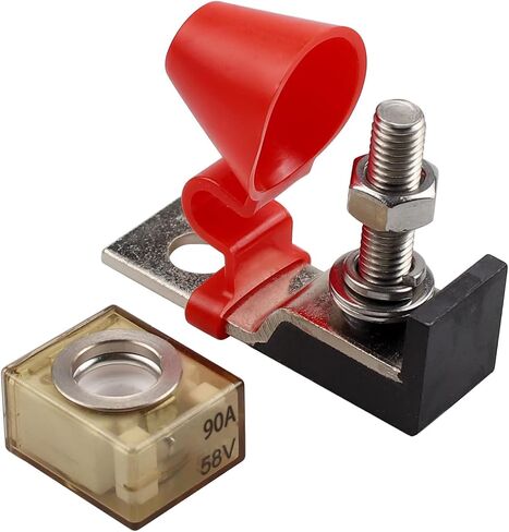 300A 58V 5/16"(M8) Single Stud Terminal Mount Fuse Block,300A Marine Rated Battery Fuse (MRBF) Waterproof for Boat Truck RV Construction Vehicles(2 Pack) in Saudi Arabia
