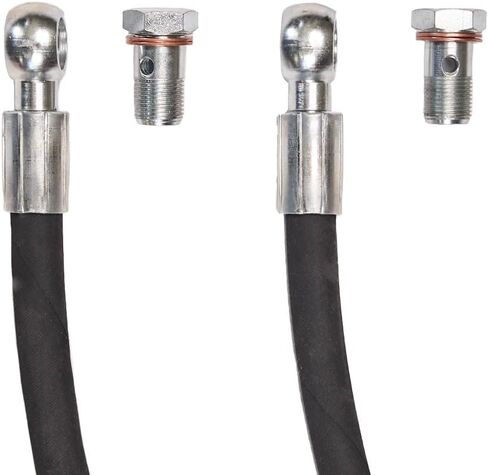 Spare Parts Holland - Hydraulic Hose Set with 3/8" Poppet Type Couplers - Professional Top Link Hose Assembly - 29" Length, 4786 PSI Rating in Kuwait