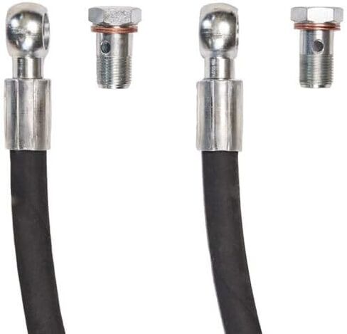 Spare Parts Holland - Hydraulic Hose Set with 3/8" Poppet Type Couplers - Professional Top Link Hose Assembly - 29" Length, 4786 PSI Rating in Kuwait