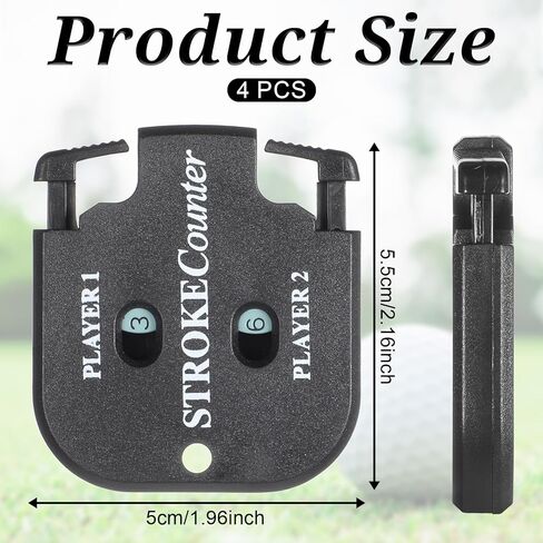 simarro 4pcs Golf Stroke Counter, Mini Golf Ball Scorer Counter Clicker Portable Golf Score Counter with Dial Resetting Tool Key Chain for Different Kinds of Competitions and Games in Saudi Arabia