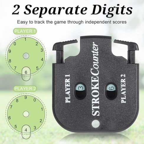 simarro 4pcs Golf Stroke Counter, Mini Golf Ball Scorer Counter Clicker Portable Golf Score Counter with Dial Resetting Tool Key Chain for Different Kinds of Competitions and Games in Saudi Arabia