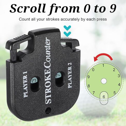 simarro 4pcs Golf Stroke Counter, Mini Golf Ball Scorer Counter Clicker Portable Golf Score Counter with Dial Resetting Tool Key Chain for Different Kinds of Competitions and Games in Saudi Arabia