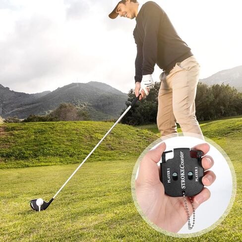 simarro 4pcs Golf Stroke Counter, Mini Golf Ball Scorer Counter Clicker Portable Golf Score Counter with Dial Resetting Tool Key Chain for Different Kinds of Competitions and Games in Saudi Arabia
