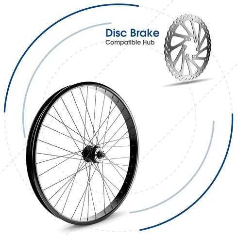 BBR Tuning Heavy Duty 12 Gauge 26Inch x 1.25 Inch Rear Bike Rim - Bicycle Wheel - Mountain Bicicleta - Coaster Brake - Black in Saudi Arabia