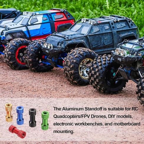 Meccanixity 12 PCS M3 x 20mm knurled aluminium spacer عمود فاصل مزدوج للرأس FPV Drone RC Airplane Car Simracing ، Silver Tone in Saudi Arabia