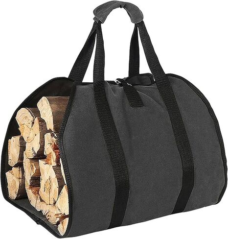Outdoor firewood Buggy Bag Portable Durable Logging Bag Multifunctional firewood firewood Handbag, Black in Saudi Arabia