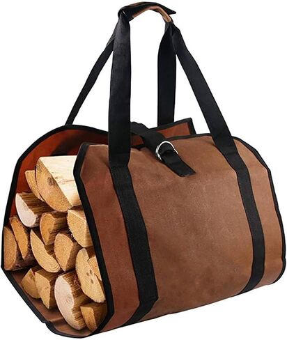 Outdoor firewood Buggy Bag Portable Durable Logging Bag Multifunctional firewood firewood Handbag, Black in Saudi Arabia