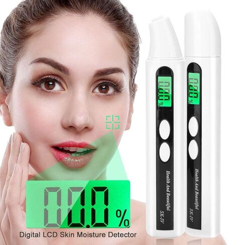 Sonew Digital Digital Skin Dector محلل محتوى زيت الوجه المحمول LCD عرض جهاز اختبار العناية بالوجه (أبيض) in Saudi Arabia