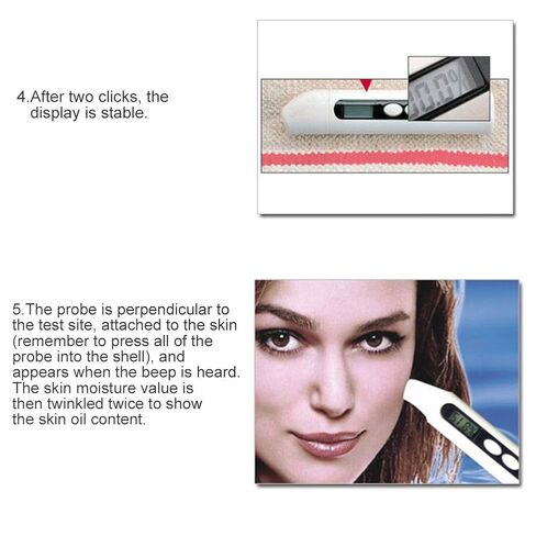 Sonew Digital Digital Skin Dector محلل محتوى زيت الوجه المحمول LCD عرض جهاز اختبار العناية بالوجه (أبيض) in Saudi Arabia