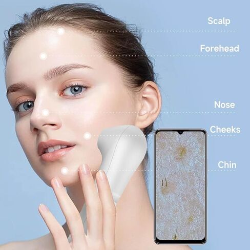 Scalp Analysis Machine, Wireless Skin Analyzer Machine, Skin Hair Analyzer, Multi-Function Tester, Skin Hair Follicle Scalp Detector, 3 Gears, 1 Megapixel, for Head Spa Home Salon Use in Saudi Arabia