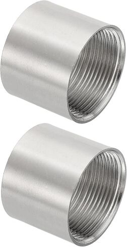 PATIKIL 304 Stainless Steel Pipe Coupling 1-1/2" x 1-1/2" Female BSPT Thread Straight Coupling Connectors Adapter Cast Pipe Fitting for Pump Accessories, Silver in Saudi Arabia