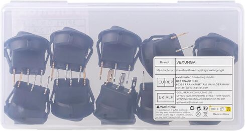 Round Lighted Rocker Switch 12V 20A DC Yellow Led Light Circle Rocker Switches On Off 3 Pin Small Round Square Toggle Switch for Car Boat (Pack of 10pcs) in Saudi Arabia