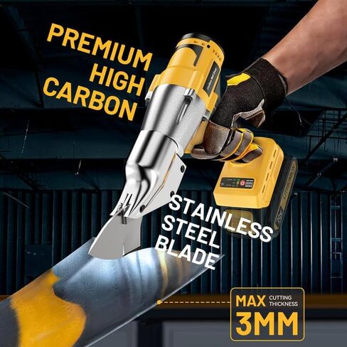 Cordless Sheet Metal Cutter for Mil-waukee 18V Battery, Electric Metal Shears with 360° Rotating Head, Torque 221 Ft-Lbs, Brushless Scissors for Stainless Steel, Metal, Iron（Battery Not Include) in Saudi Arabia