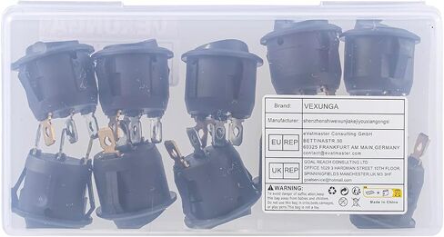 Lighted Round Rocker Switch 250V 6A 125V 10A AC Blue LED Light Circle Rocker Switches On Off 3 Pin KCD1 Round Toggle Switch for Car Truck (Pack of 10pcs) in Kuwait