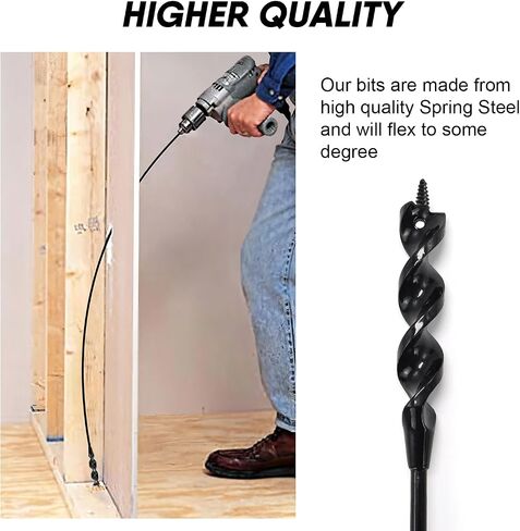 HUAALIUCHE 36-Inch High-Speed Steel Drill Bit - 1/2" Cutting Head & 3/16" Shank for Precision Deep Drilling in Iron Nails, Wood, and Composites in Saudi Arabia