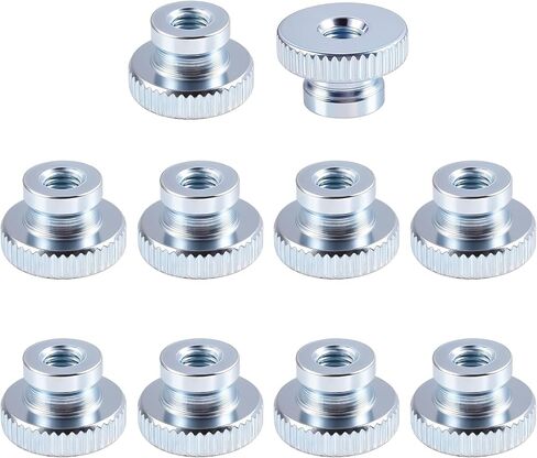 10 PCS M4 0.31 "H High Head Thumb Thumb Nut ، مقابض معدنية مستديرة ، من خلال مقابض مستديرة الثقب ، مثبتة الإبهام المطلية بالزنك المغطى بالزنك لأثاث الطابعة ثلاثية الأبعاد in Saudi Arabia