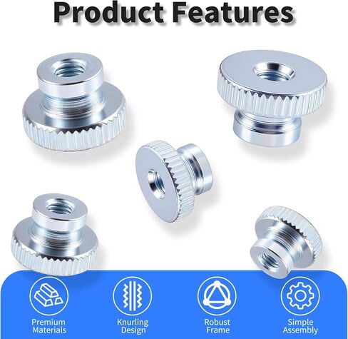 10 PCS M4 0.31 "H High Head Thumb Thumb Nut ، مقابض معدنية مستديرة ، من خلال مقابض مستديرة الثقب ، مثبتة الإبهام المطلية بالزنك المغطى بالزنك لأثاث الطابعة ثلاثية الأبعاد in Saudi Arabia
