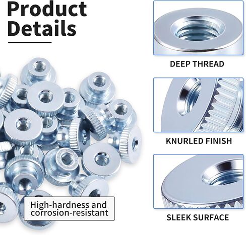 10 PCS M4 0.31 "H High Head Thumb Thumb Nut ، مقابض معدنية مستديرة ، من خلال مقابض مستديرة الثقب ، مثبتة الإبهام المطلية بالزنك المغطى بالزنك لأثاث الطابعة ثلاثية الأبعاد in Saudi Arabia