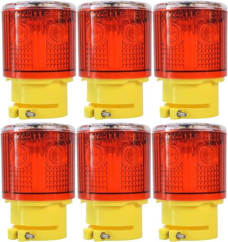 Solar Strobe Warning Light - Bright 360 Degree Solar Emergency Strobe Warning Lights, Waterproof LED Safety Light Outdoor, Road Construction Traffic Flashing Lamp (Yellow) in Kuwait