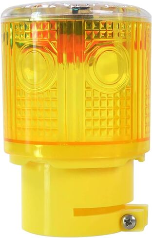 Solar Strobe Warning Light - Bright 360 Degree Solar Emergency Strobe Warning Lights, Waterproof LED Safety Light Outdoor, Road Construction Traffic Flashing Lamp (Yellow) in Kuwait