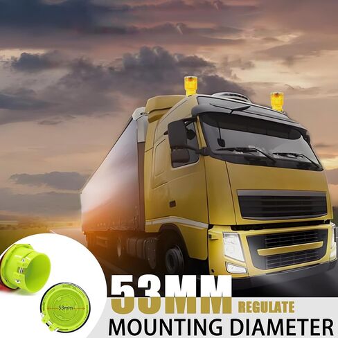 Solar Strobe Warning Light - Bright 360 Degree Solar Emergency Strobe Warning Lights, Waterproof LED Safety Light Outdoor, Road Construction Traffic Flashing Lamp (Yellow) in Kuwait
