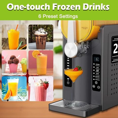 Slushie Machine, Slushy Machine for Home,Frozen Drink Maker & Ice Cream Maker – 88 oz with 6 Preset Programs, LED Display for Margaritas, Frappés, Milkshakes, Smoothies & Ice Cream in Saudi Arabia