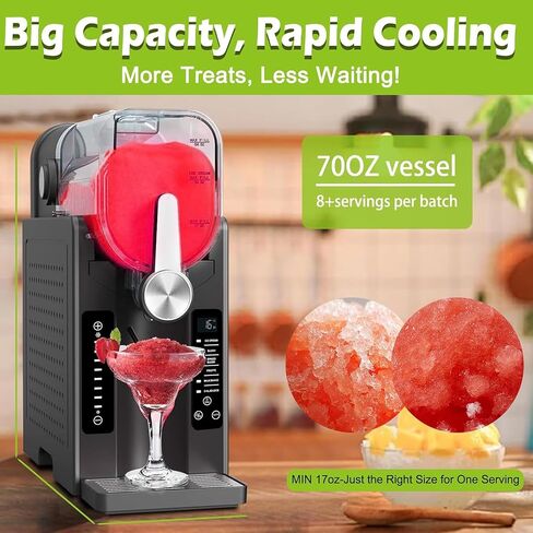 Slushie Machine, Slushy Machine for Home,Frozen Drink Maker & Ice Cream Maker – 88 oz with 6 Preset Programs, LED Display for Margaritas, Frappés, Milkshakes, Smoothies & Ice Cream in Saudi Arabia
