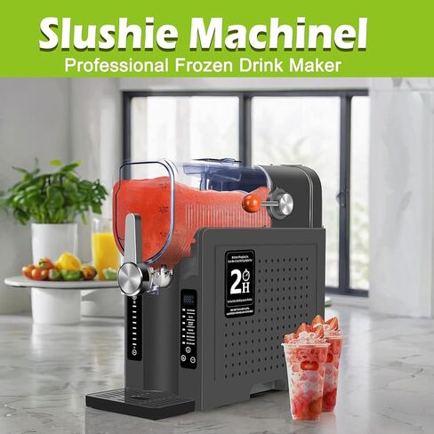 Slushie Machine, Slushy Machine for Home,Frozen Drink Maker & Ice Cream Maker – 88 oz with 6 Preset Programs, LED Display for Margaritas, Frappés, Milkshakes, Smoothies & Ice Cream in Saudi Arabia