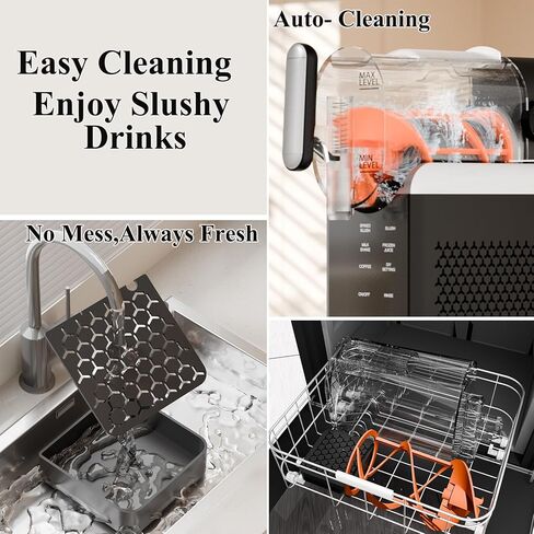 Slushie Machine for Home,Frozen Drink and Slushy Maker,240W Fast Make Slushy 5-10 Minutes,No Ice Needed, 6 Preset Programs Slushie Maker with Auto Clean,Frozen Margaritas, Frappés, Milkshake(White) in Saudi Arabia