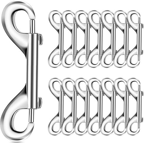 15PCS Double Ended Bolt Snaps Hooks, 4.7 Inch Zinc Alloy Swivel Snap Clips for Pet Dog Leash Water Bucket Hooks Key Holder Carabiner Farm, Metal Heavy Duty Clasp Pet Sling Spring Hook Clips in Saudi Arabia