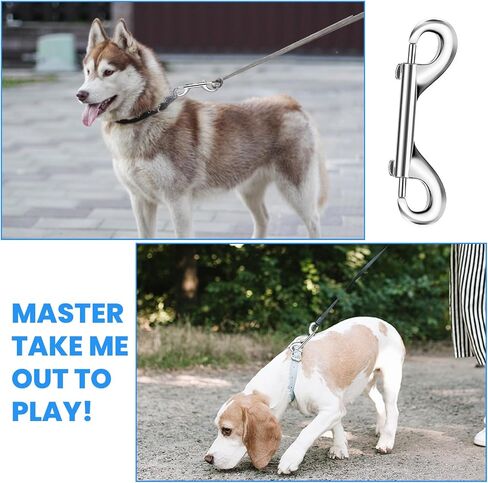15PCS Double Ended Bolt Snaps Hooks, 4.7 Inch Zinc Alloy Swivel Snap Clips for Pet Dog Leash Water Bucket Hooks Key Holder Carabiner Farm, Metal Heavy Duty Clasp Pet Sling Spring Hook Clips in Saudi Arabia