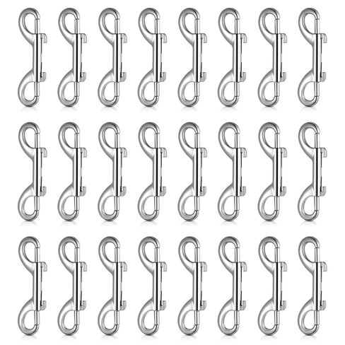 24 Pcs Bolt Snaps Double Ended Snap Hooks 3.5 Inch Zinc Alloy Trigger Chain Metal Clips Key Holder for Linking Key Chain Dog Leash Collar Pet Feed Buckets in Saudi Arabia