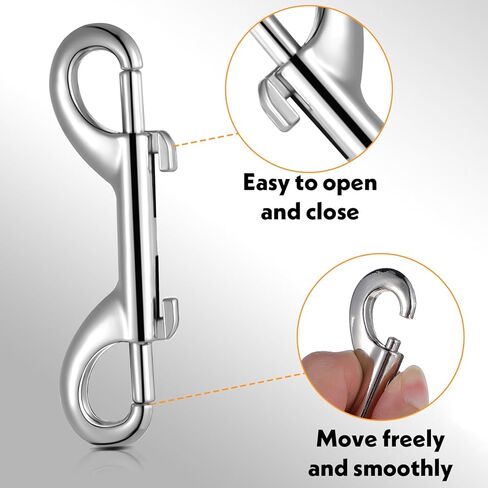 24 Pcs Bolt Snaps Double Ended Snap Hooks 3.5 Inch Zinc Alloy Trigger Chain Metal Clips Key Holder for Linking Key Chain Dog Leash Collar Pet Feed Buckets in Saudi Arabia