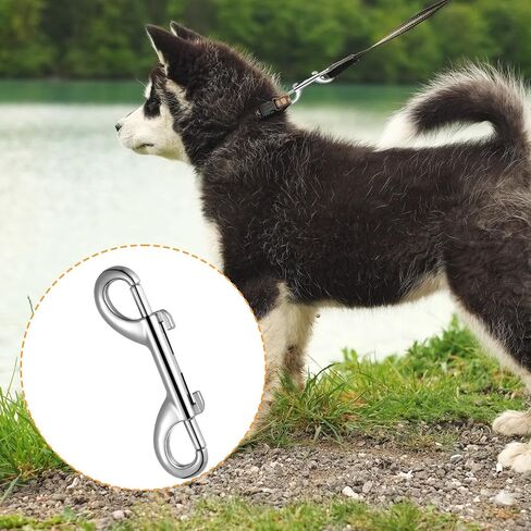 24 Pcs Bolt Snaps Double Ended Snap Hooks 3.5 Inch Zinc Alloy Trigger Chain Metal Clips Key Holder for Linking Key Chain Dog Leash Collar Pet Feed Buckets in Saudi Arabia