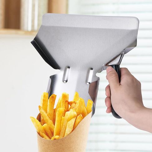 Right-Handle Stainless Steel Popcorn Scoop | Commercial Popcorn Machine Supplies, Filler Tool for Snack Containers in Saudi Arabia