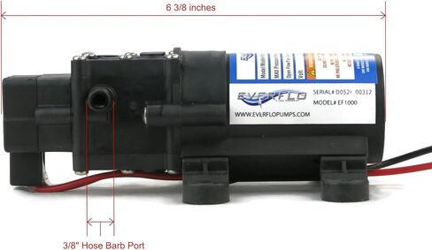 OEM | (2 Pack) Everflo 1.0 GPM ، 12V ، Diaphragm Pump EF1000 ، EF1000-BOX ، EF1000BOX in Kuwait