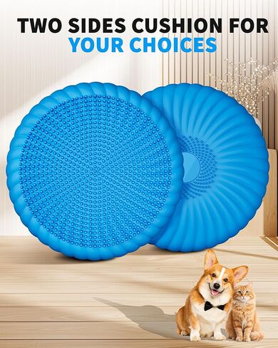 Wobble Cushion with Inflation Pump - Wobble Disk Balance Disc Wiggle Seat for Sensory Kids, Balance Pads in Saudi Arabia