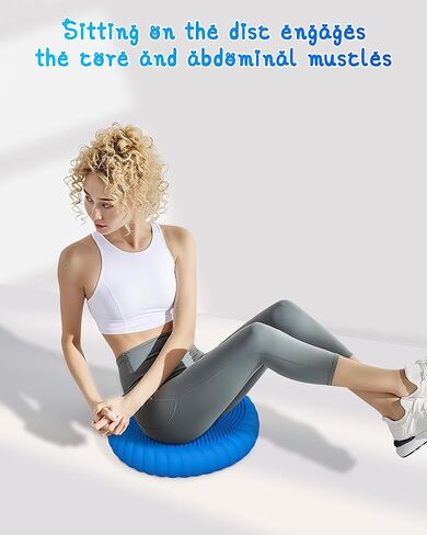 Wobble Cushion with Inflation Pump - Wobble Disk Balance Disc Wiggle Seat for Sensory Kids, Balance Pads in Saudi Arabia