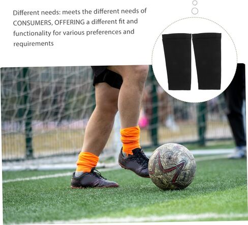 TOYANDONA 2Pairs Football Shin Guard Sleeves Compression Fit Breathable Shin Pad Socks for Multi Sport Use Lightweight Protection for Soccer Running and More in Saudi Arabia