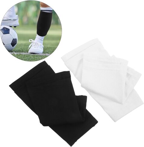 TOYANDONA 2Pairs Football Shin Guard Sleeves Compression Fit Breathable Shin Pad Socks for Multi Sport Use Lightweight Protection for Soccer Running and More in Saudi Arabia