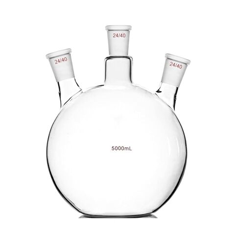 5000ml,24/40,3-Neck,Flat Bottom,Glass Flask,5L,Three Necks,Lab Bottle in Saudi Arabia