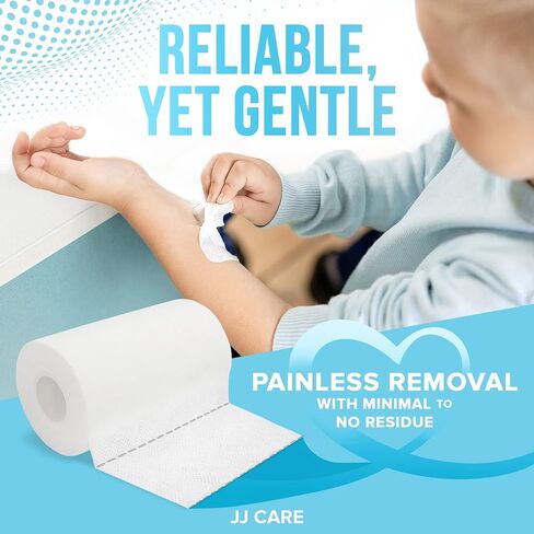 JJ Care Soft Surgical Tape [حزمة من 4] ، 4 "× 10 ياردة شريط طبي طي in Kuwait