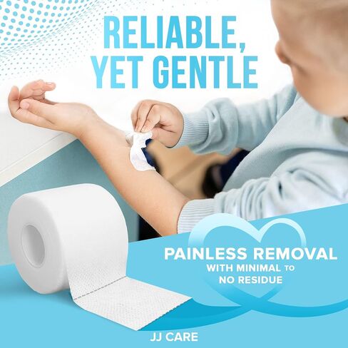 JJ CARE Soft Surgical Tape [Pack of 4], 4" x 10 Yards Soft Cloth Medical Tape for First Aid and Wound Care, Latex-Free, Breathable and Hypoallergenic Cloth Surgical Adhesive in Saudi Arabia