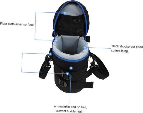 SOLUSTRE 1pc Lens Bag Camera Lens Pouch Slr Camera Lenses Camera Lens Bag Water Resistant Lens Case Polyester Pouch for Camera Lens Bag for Dslr Camera Lens Photography Bag Bag in Kuwait