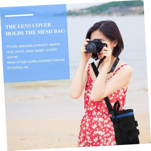 SOLUSTRE 1pc Lens Bag Camera Lens Pouch Slr Camera Lenses Camera Lens Bag Water Resistant Lens Case Polyester Pouch for Camera Lens Bag for Dslr Camera Lens Photography Bag Bag in Kuwait