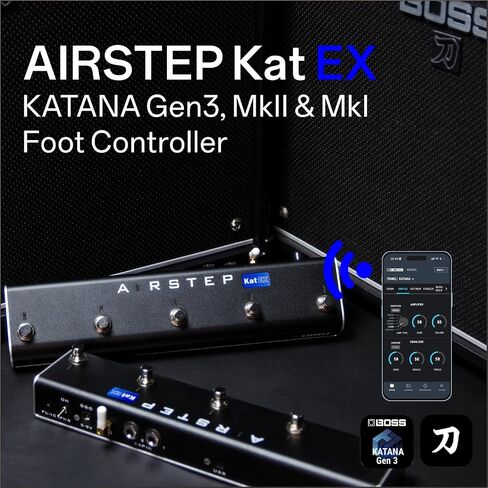 XSONIC Airstep Kat EX, KATANA Gen3, MkII & MkI Footswitch, 3 Control Modes, Change Effect Type, 2 expression pedal inputs, Modify Amp sound with BTS App for iOS and Android in Kuwait