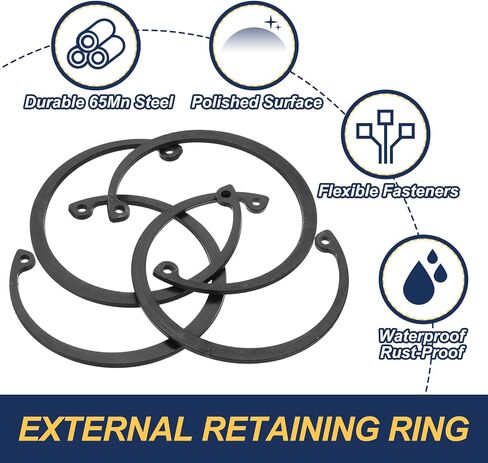PATIKIL 4 Pcs Internal Retaining Rings, 70mm C-Clip Snap Ring 65 Manganese Steel Internal Retaining Circlip Snap for Automotive Grooved Shafts Stud in Saudi Arabia