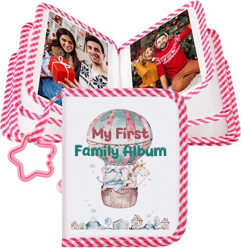 My First Family Album Holds 17 4x6 Pictures Baby Photo Album Soft Cloth Book Caterpillar Book for Newborn Toddler Memory Gift in Saudi Arabia